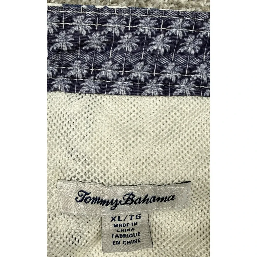 Tommy Bahama Swim‎ Trunks Mens XL Blue Geometric Mesh Lined Beach